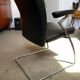 Walter Knoll Dining Chair - armchair / Leather and chrome chair