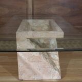 Travertine coffee table