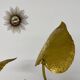 Rhubarb leaf floor lamp brass design Tomaso Barbi Italy an70