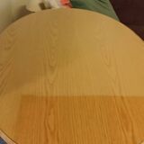 Table Ovale en Rotin & Verre (140x90cm) - Comme Neuve