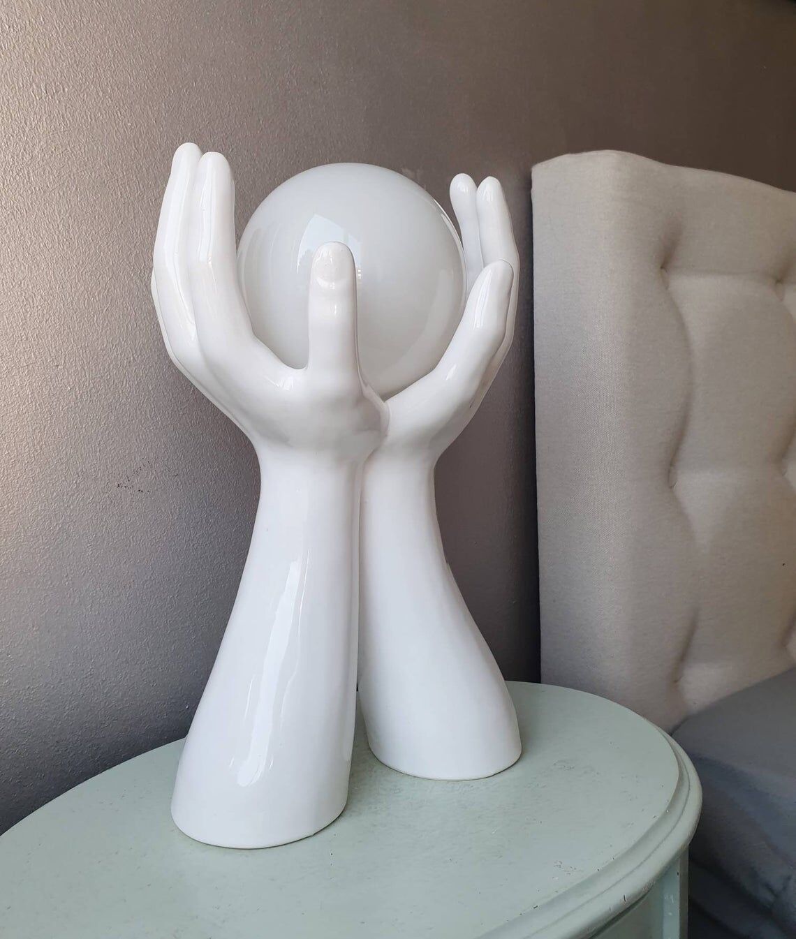 Italian ceramic table lamp 70s