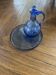 Set of a carafe with its blue glass tray.