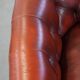 Red cow leather English chesterfield club chair
