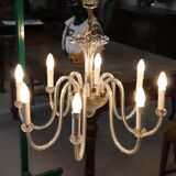 Vintage Clear Murano Glass Chandelier, 1980s