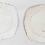 Pair of dessert plates Moulin des Loups St Amand Width 18 cm
