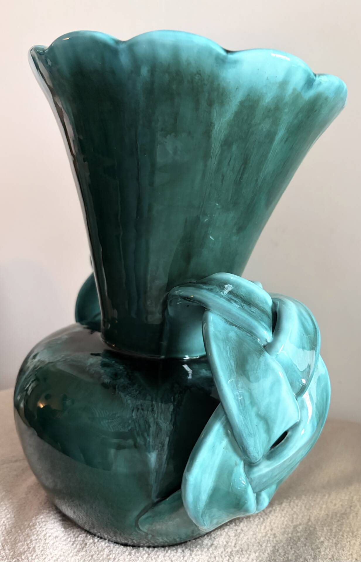 Mid-Century Vallauris Flamed Ceramic Amphora Vase by Louis Giraud