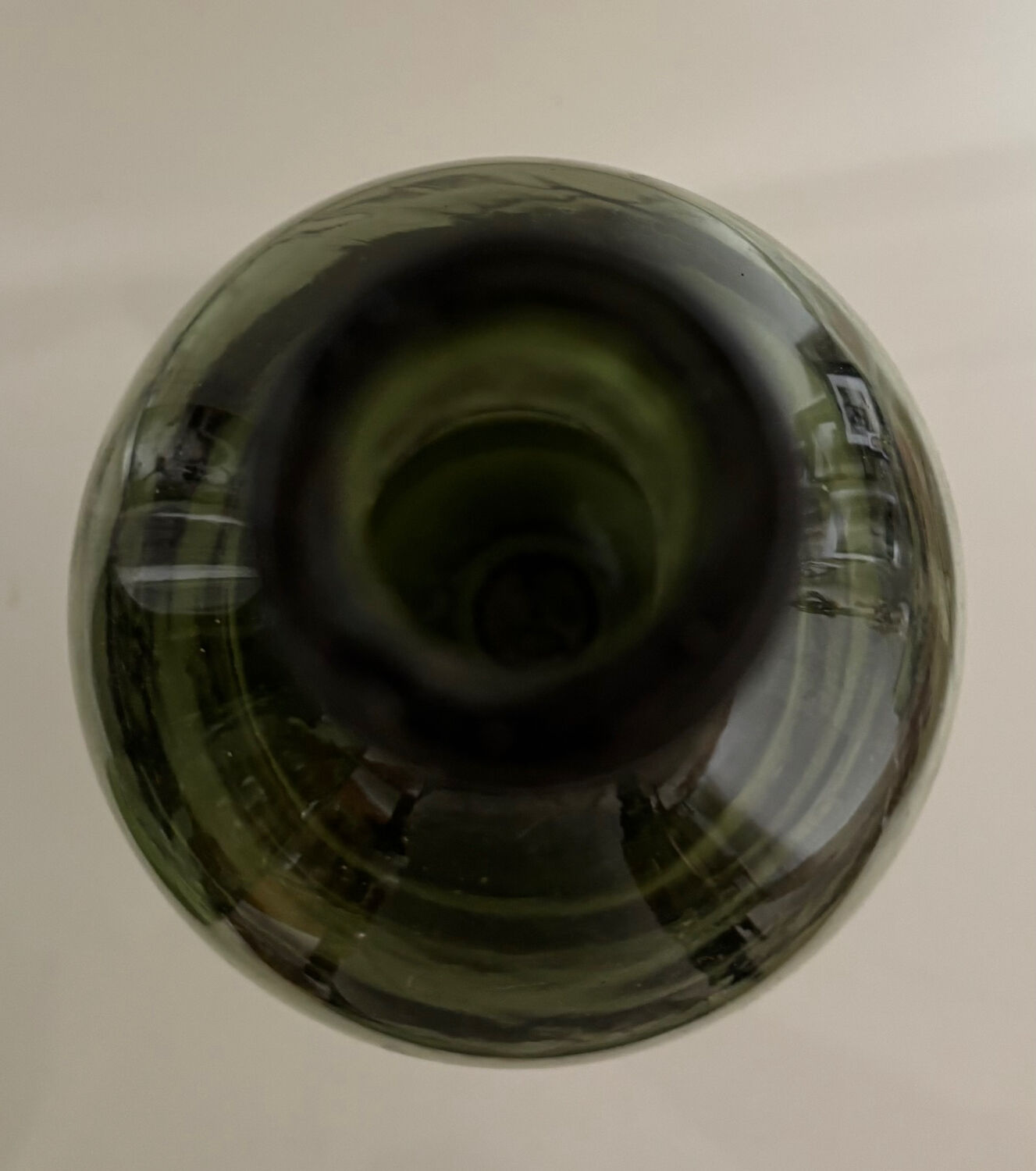 Pair of large antique blown glass bottles