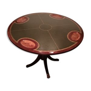 Table à jeux ancienne en acajou