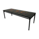 60's enamelled ceramic and metal coffee table