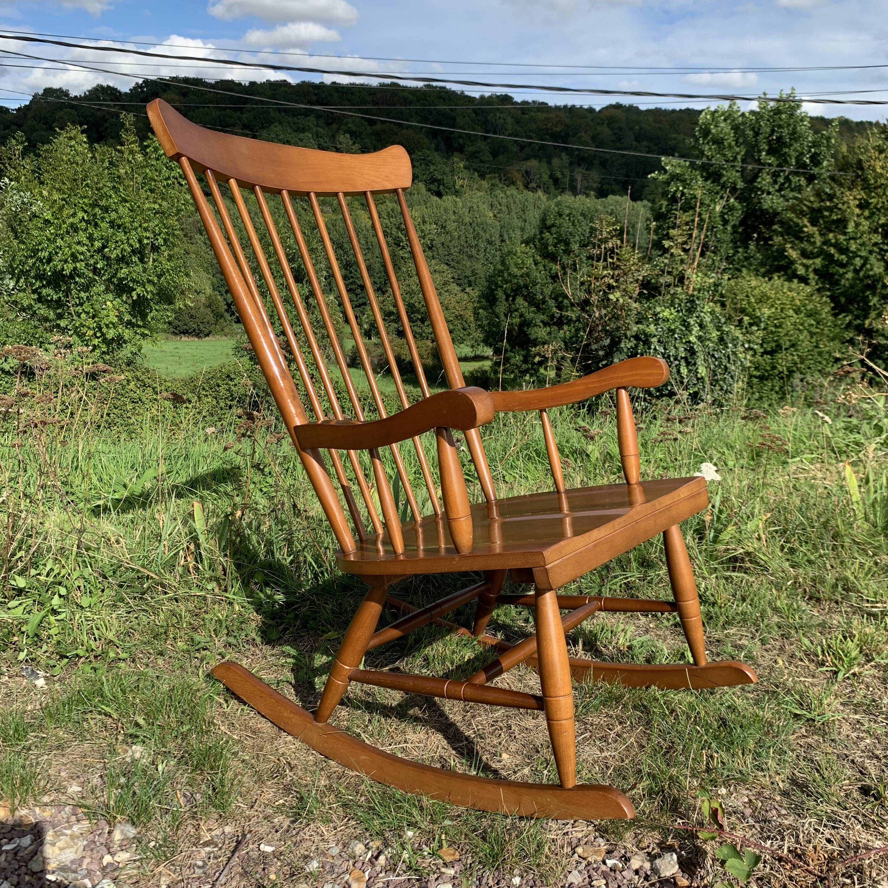 Wooden rocking-chair