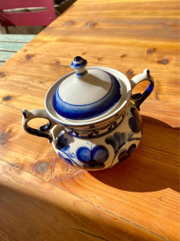 Sucrier porcelaine vintage URSS