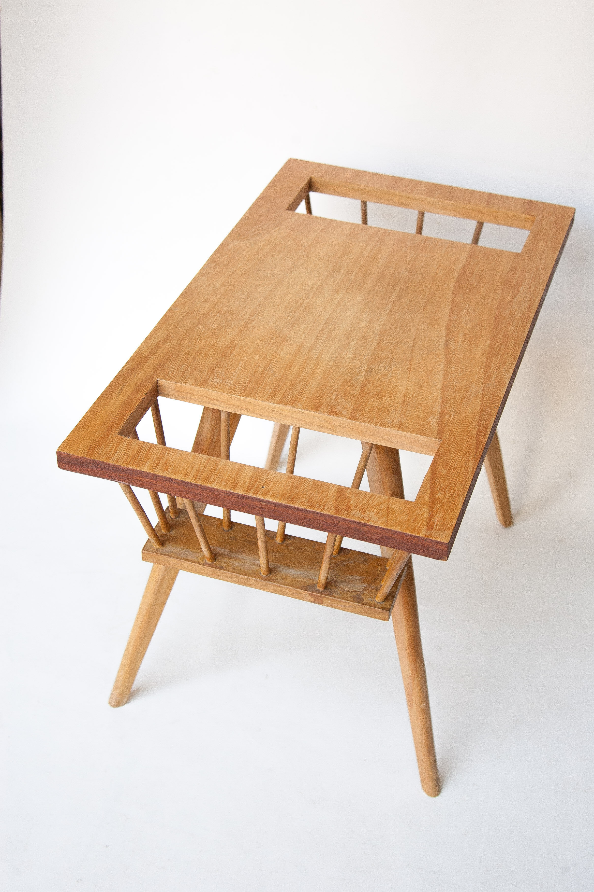 Vintage table, wooden table feet compass, side table, coffee table, lounge magazine table, retro, wooden table, table, 70's