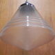 Art Deco hanging lamp with frosted glass shade