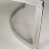 Coffee table published by Dassas, base in chromed steel and thick glass slab, France, 1963