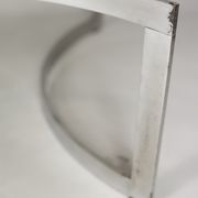 Coffee table published by Dassas, base in chromed steel and thick glass slab, France, 1963