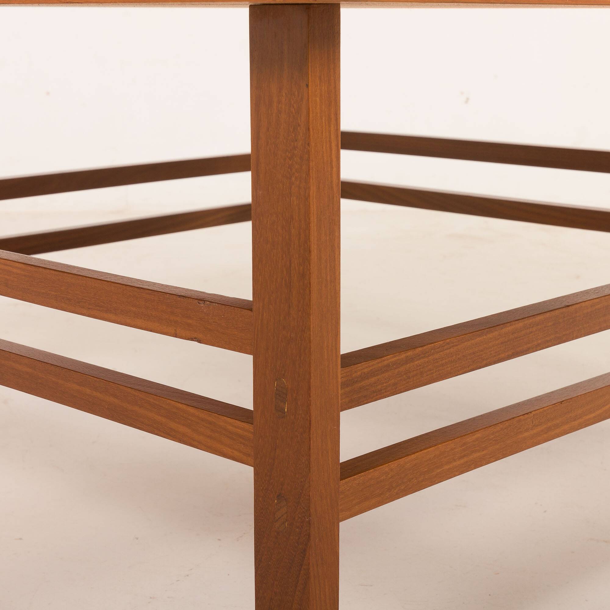 Scandinavian mid century square teak coffee table, Denmark 1970s