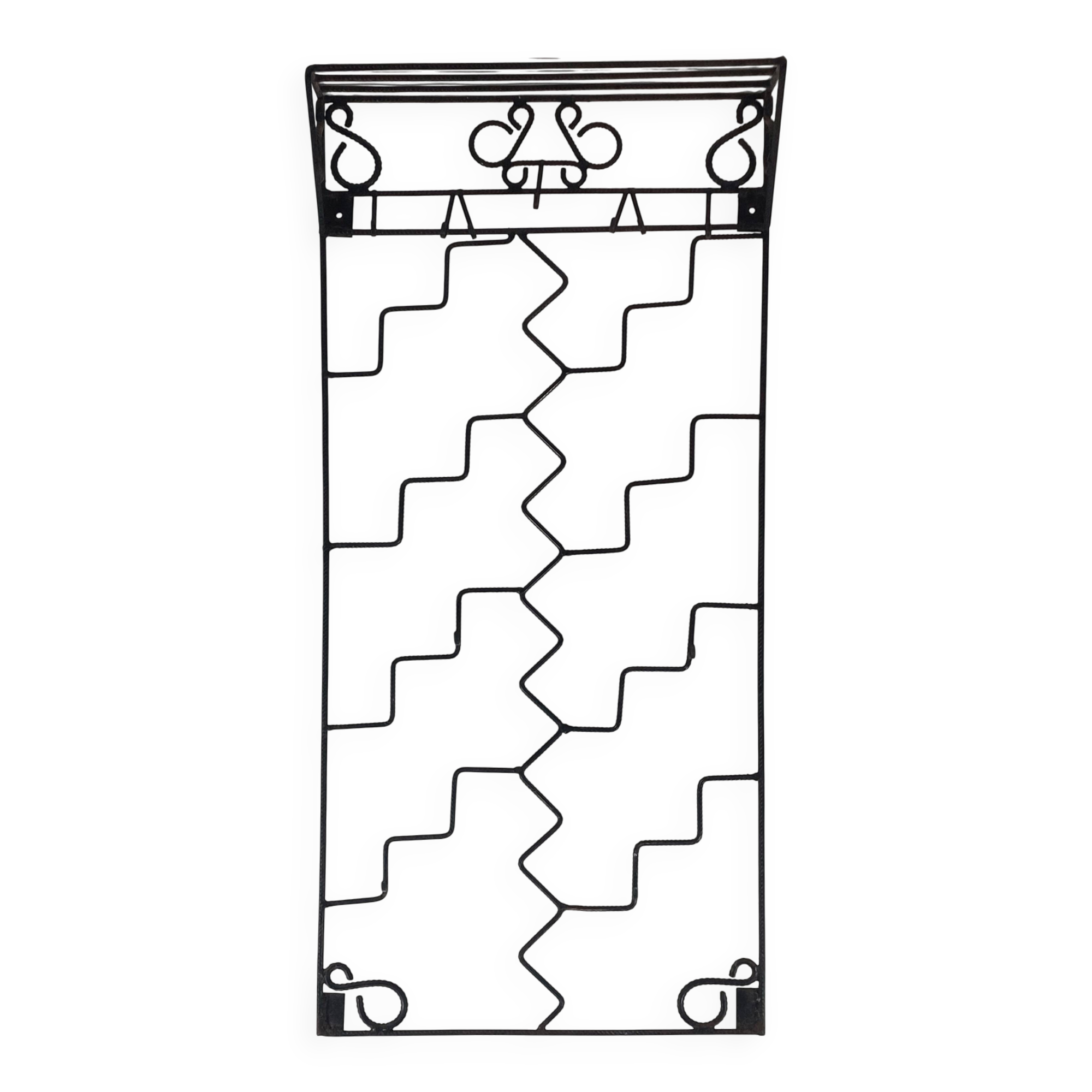 Vintage hand welded one of a kind structural steel coat rack