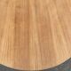 Table à manger scandinave ronde extensible décapée en teck 115cm