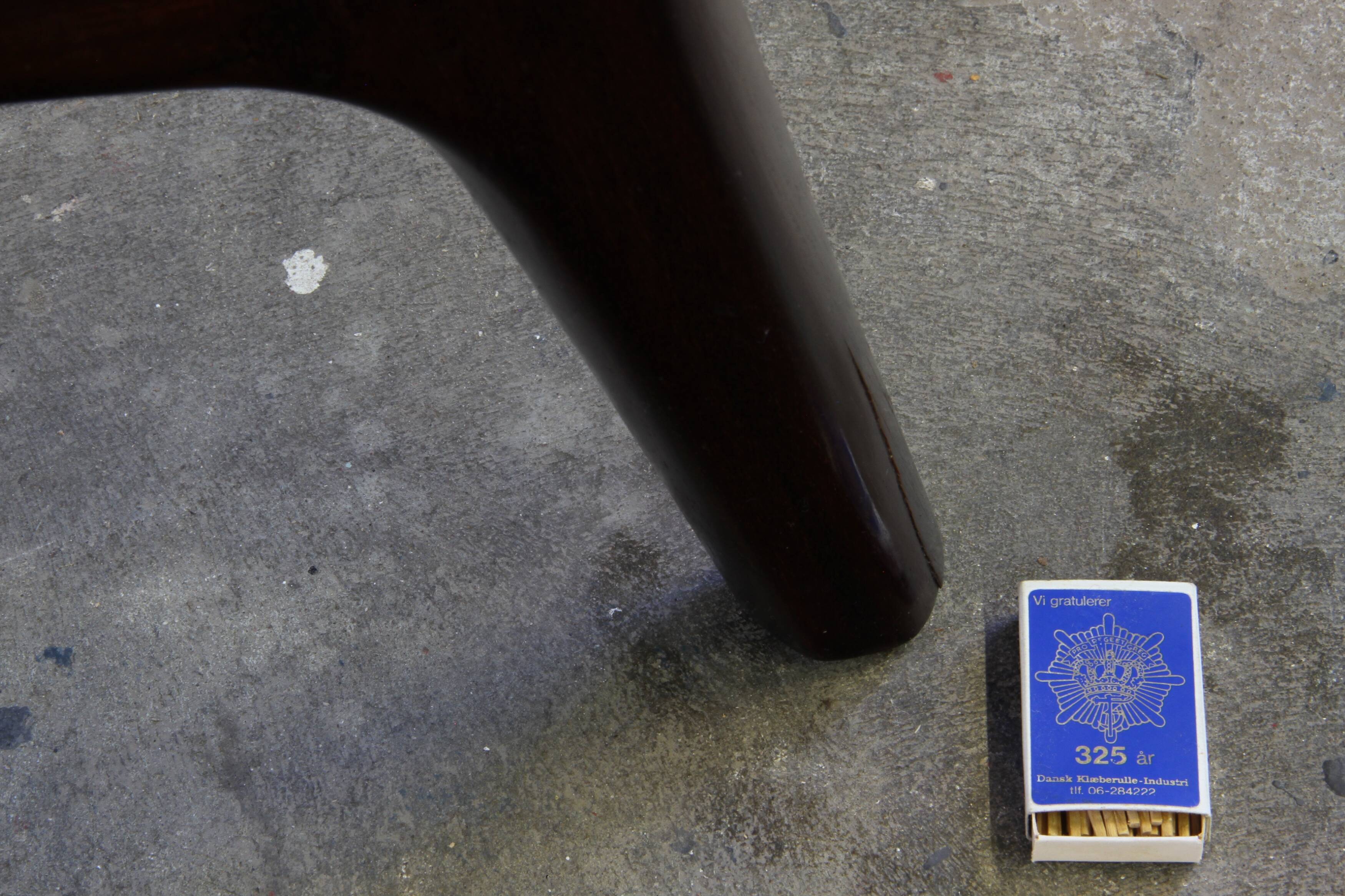 Vintage mahogany senator high back lounge chair by Ole Wanscher for Cado, 1960s