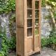 Armoire parisienne vitrée en bois brut, 1940