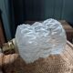 Frosted and clear moulded glass lampshade, mid-20th century.