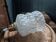 Frosted and clear moulded glass lampshade, mid-20th century.