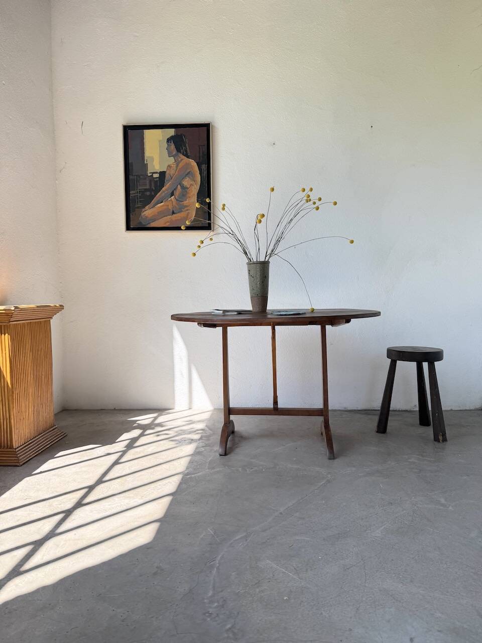 1950s oak winegrower's table