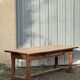 Solid wood farmhouse table with drawer