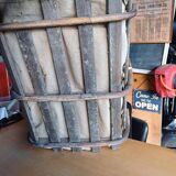 Log storage basket bamboo wood