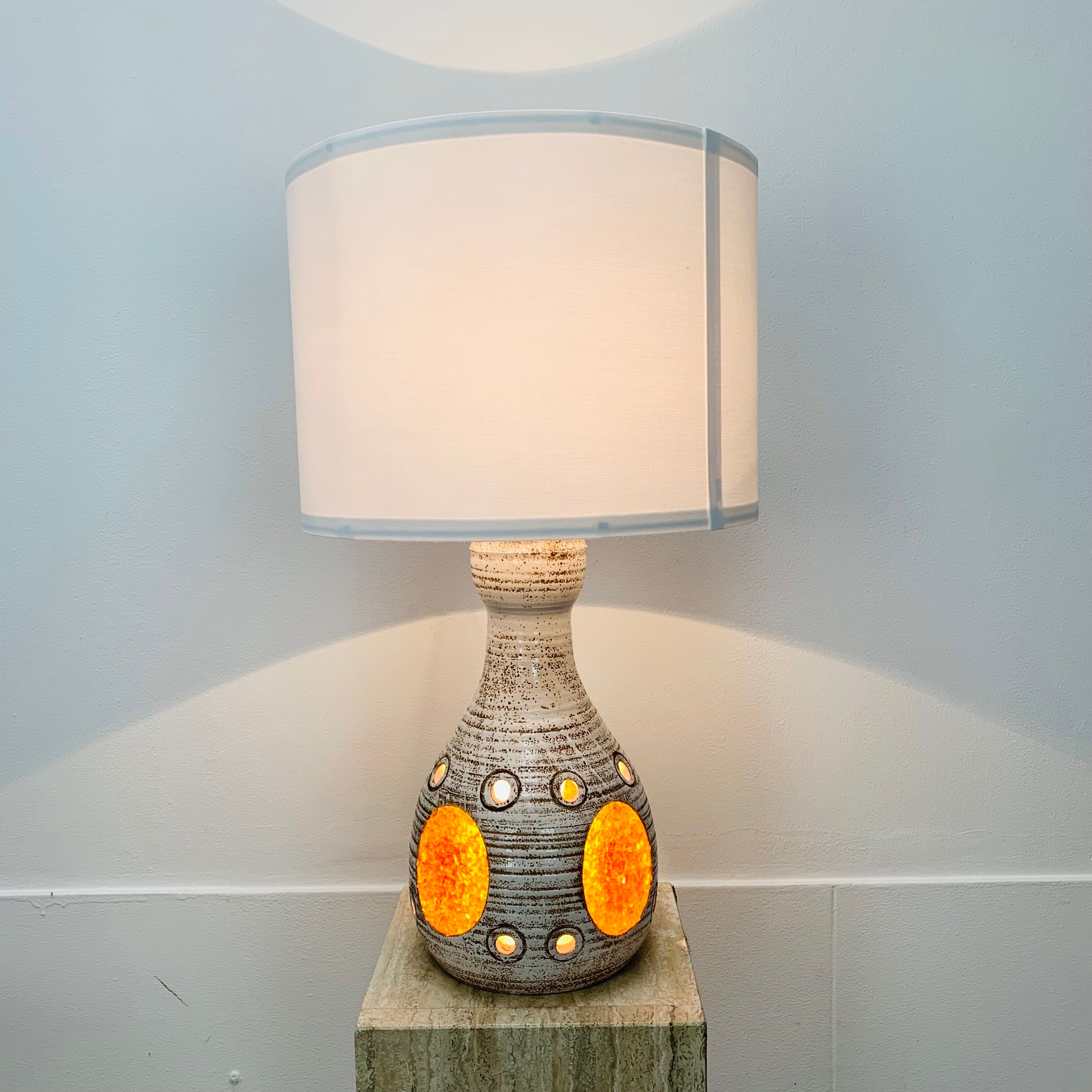 Stoneware lamp Accolay design Georges Pelletier