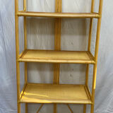 1970s bamboo and wicker shelf