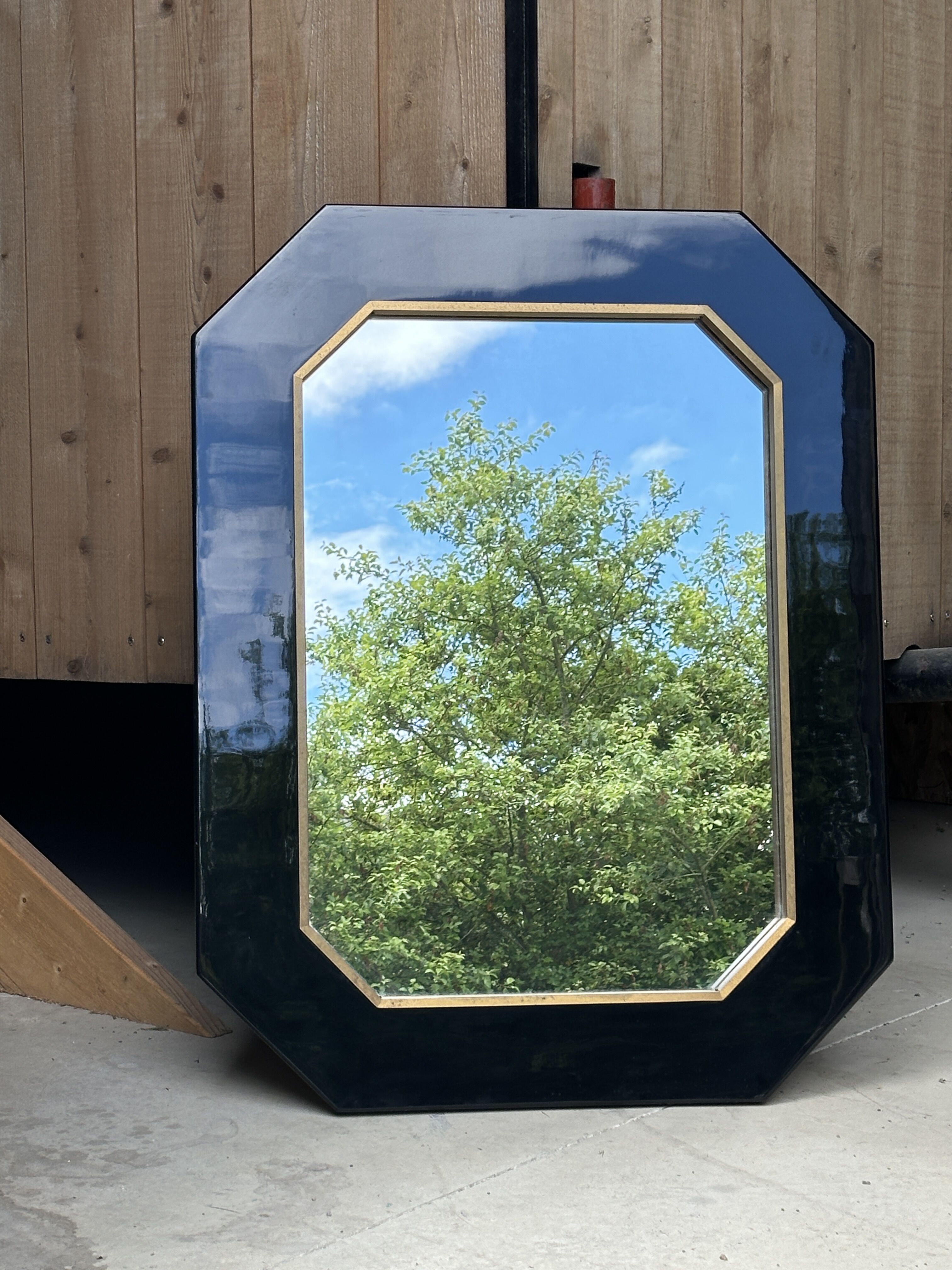 Vintage octagonal mirror
