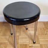 Tabouret en bakélite noir, années 50-60