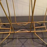 Collector vintage 60s magazine holder in gold painted metal