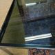Chrome coffee table with a glass top from the 1980s.
