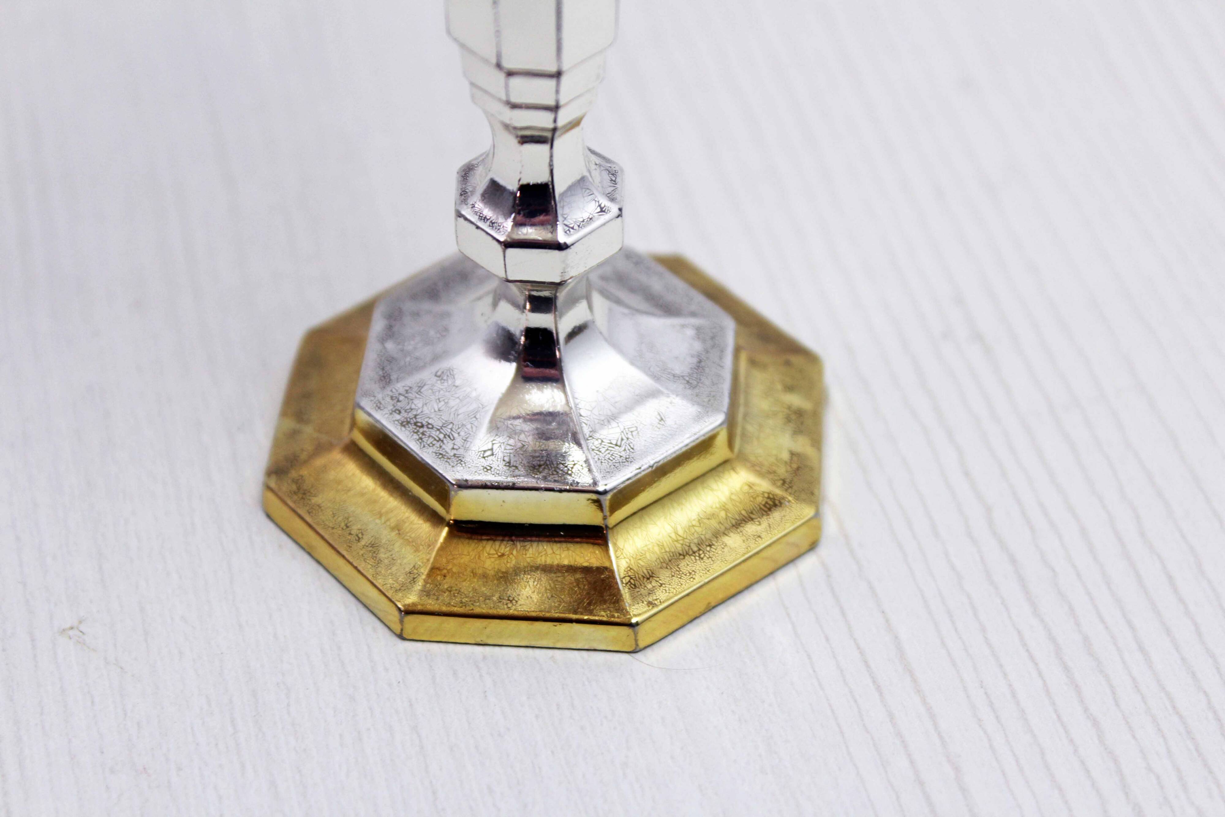 BMF silver metal soliflore vase