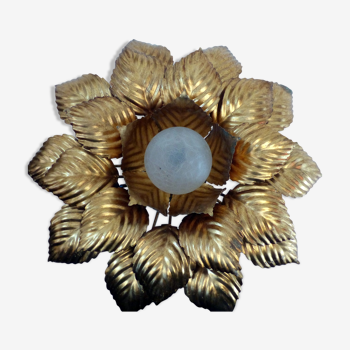 Applique fleur Masca en métal doré