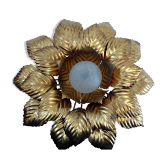 Old wall light flower Masca gold metal