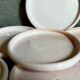 Six antique enamelled earth cut-cups
