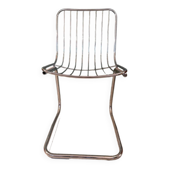 Chromed metal chair,