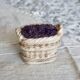 Vintage sugar bowl / candy dish with blackberry basket in slip