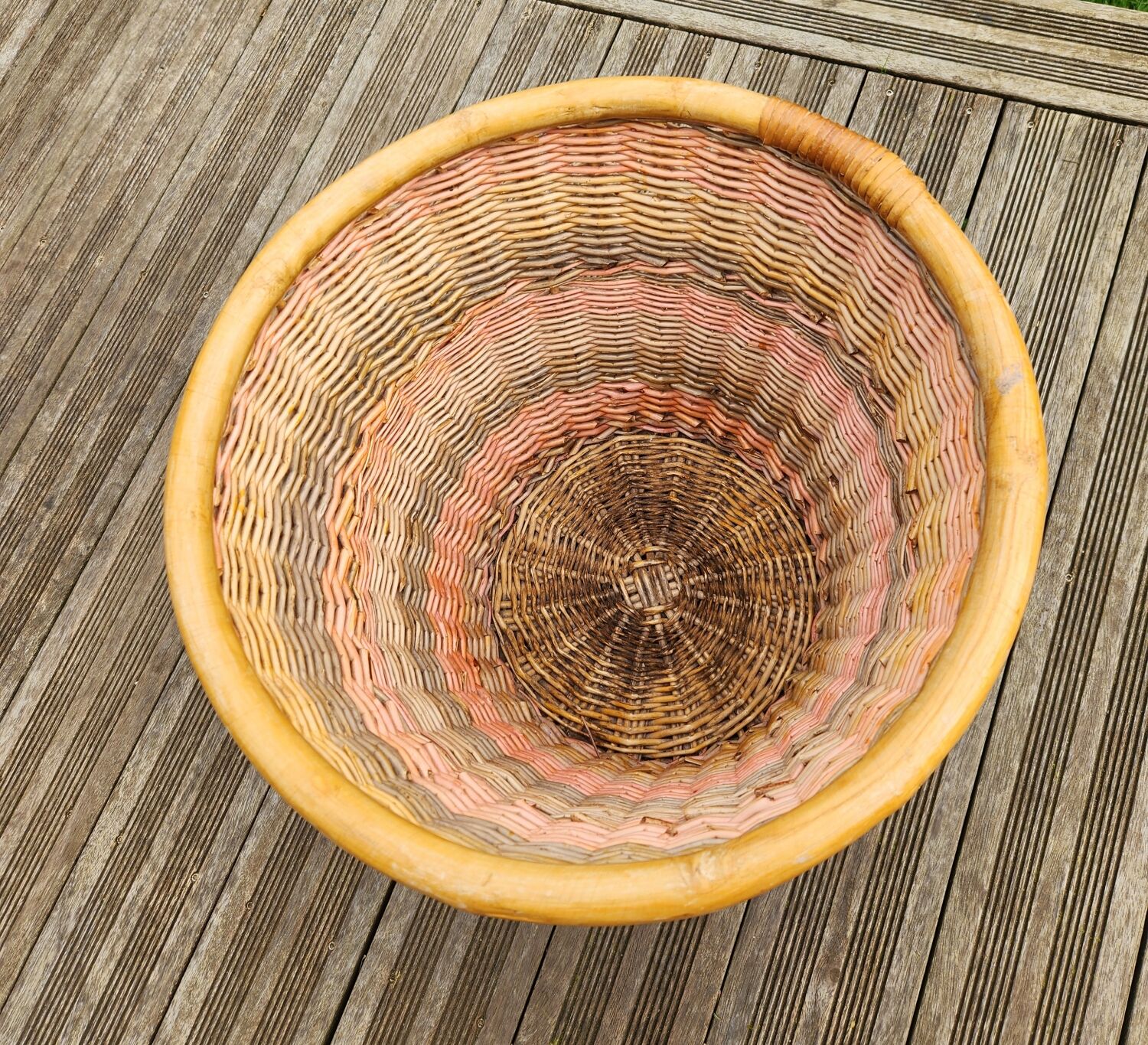 Large wicker basket: 60s