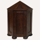 Art deco modernist brutalist oak hexagonal cabinet, ca 1910