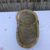 Rattan handle basket