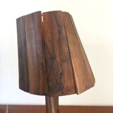 Vintage lamp in olive wood, 70s