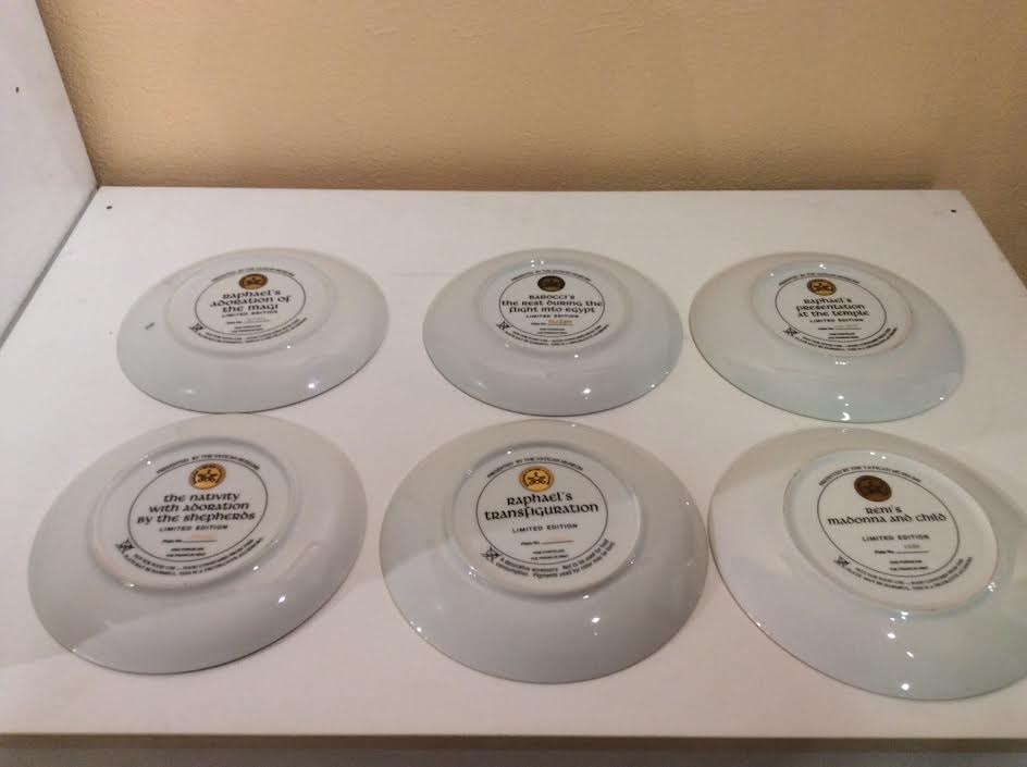 Set of 6 plates vatican