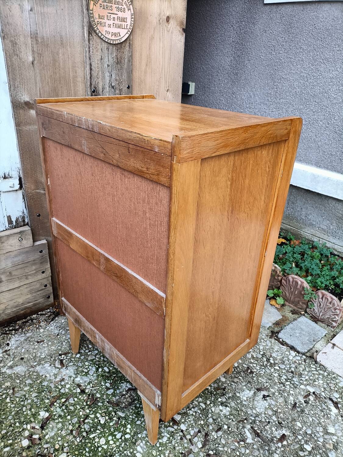 Vintage chiffonier with compass feet
