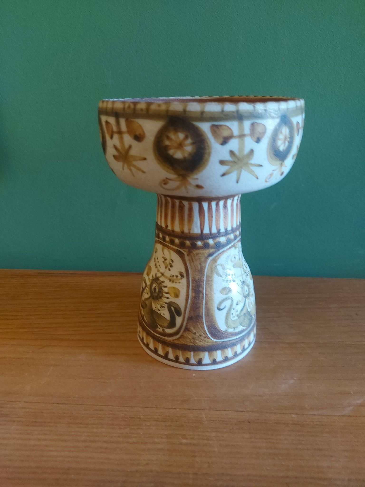 Vintage Keraluc ceramic candle holder