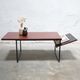 Modernist coffee table in wood and metal