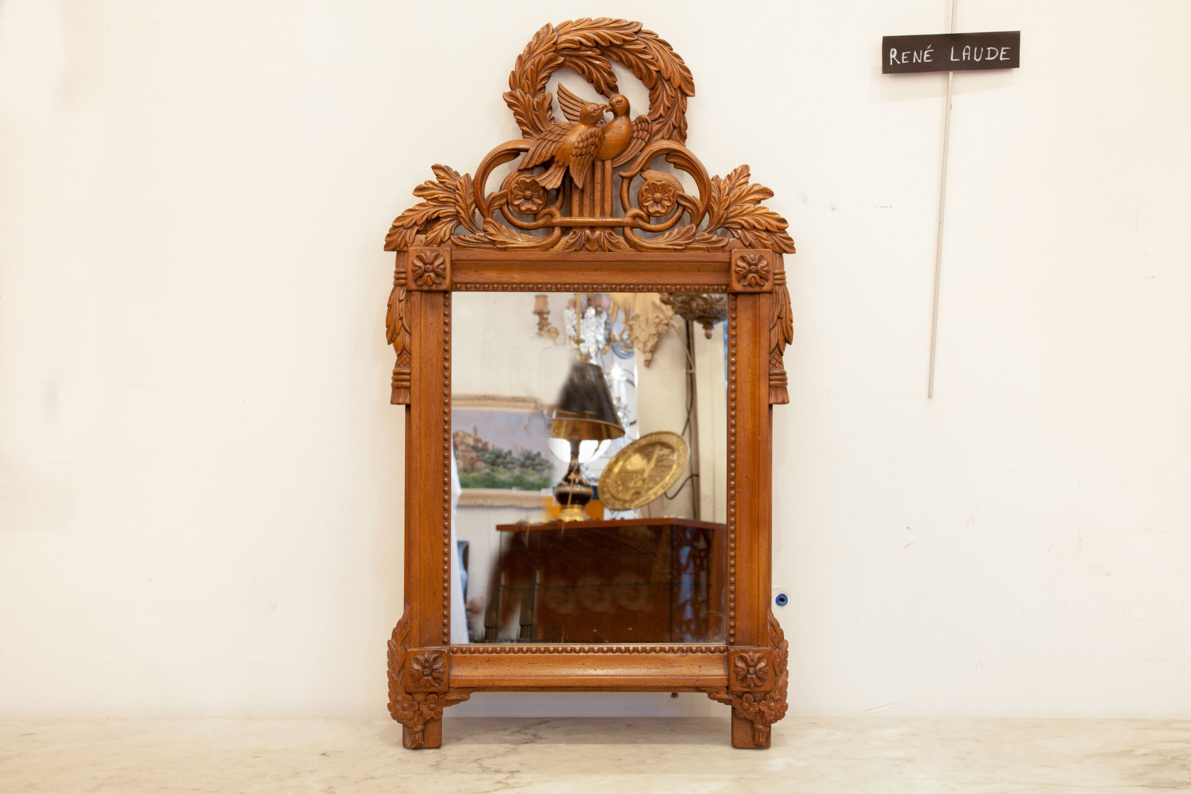 Miroir normand de style Louis XVI début XXème 39x77cm